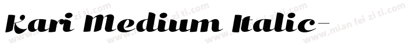 Kari Medium Italic字体转换